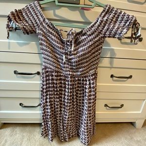 M Skylar and Madison mini dress - brown and white